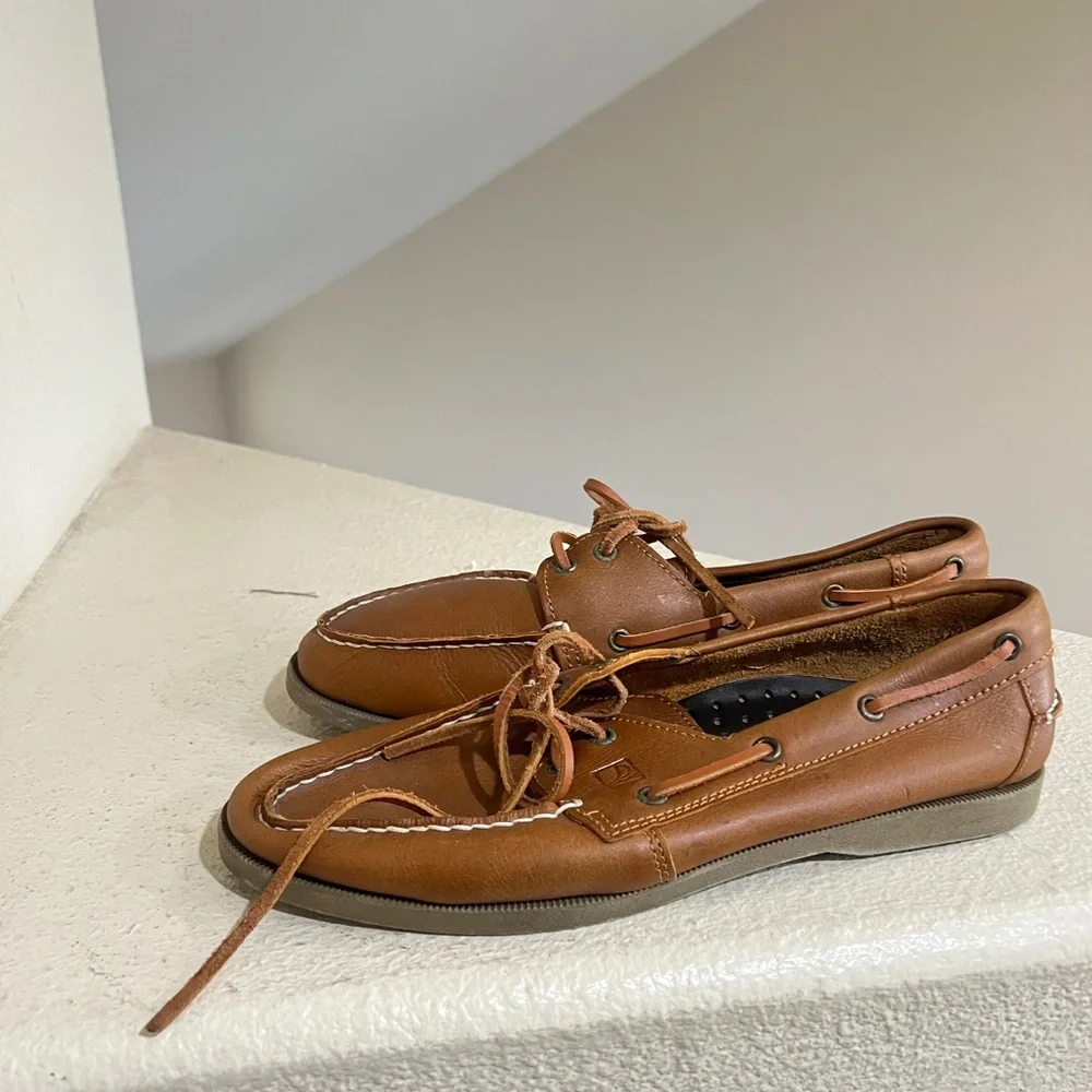 Sperry Top-Sider‎ 2 Eye Sahara Brown Boat Shoe Driving Loafers Casual Men Sz 11